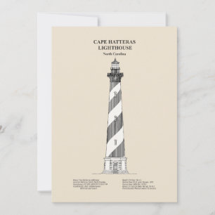 Carte De Remerciements Phare de Cape Hatteras - Caroline du Nord - SBD