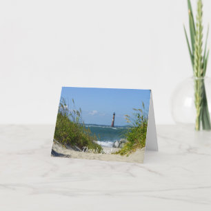 Carte De Remerciements Phare de Morris Island Walkwaw