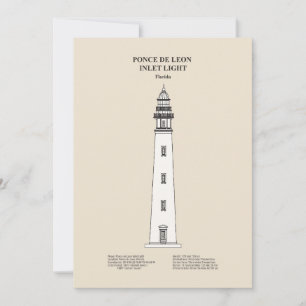 Carte De Remerciements Phare de Ponce de Leon Inlet - Floride - SBD
