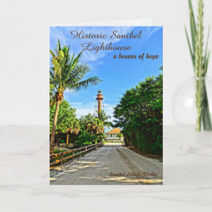 Carte De Remerciements Phare de Sanibel Island Floride Phare de l'espoir