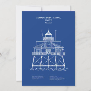 Carte De Remerciements Phare de Thomas Point Shoal - Maryland - AD