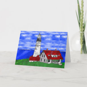 Carte De Remerciements Phare En Verre Tiré