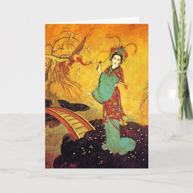 Carte De Remerciements Phoenix par Edmund Dulac (Devant)