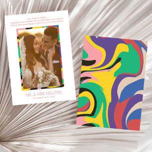 Carte De Remerciements Photo Abstraite colorée