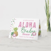Photo Aloha Baby Pink et Green Tropical Pineapple