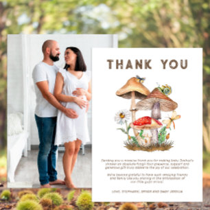 Carte de remerciements photo Baby shower champigno
