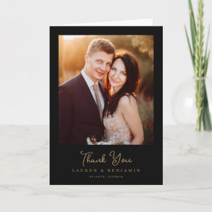 Carte De Remerciements Photo Beige Romantique