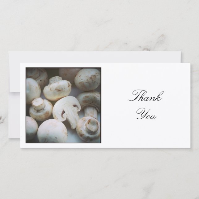 Carte De Remerciements Photo carré - Champignons (Devant)
