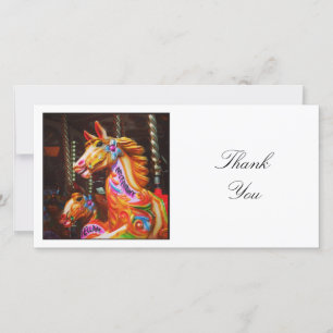 Carte De Remerciements Photo carré - Chevaux joyeux