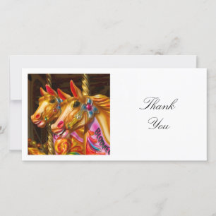 Carte De Remerciements Photo carré - Chevaux joyeux
