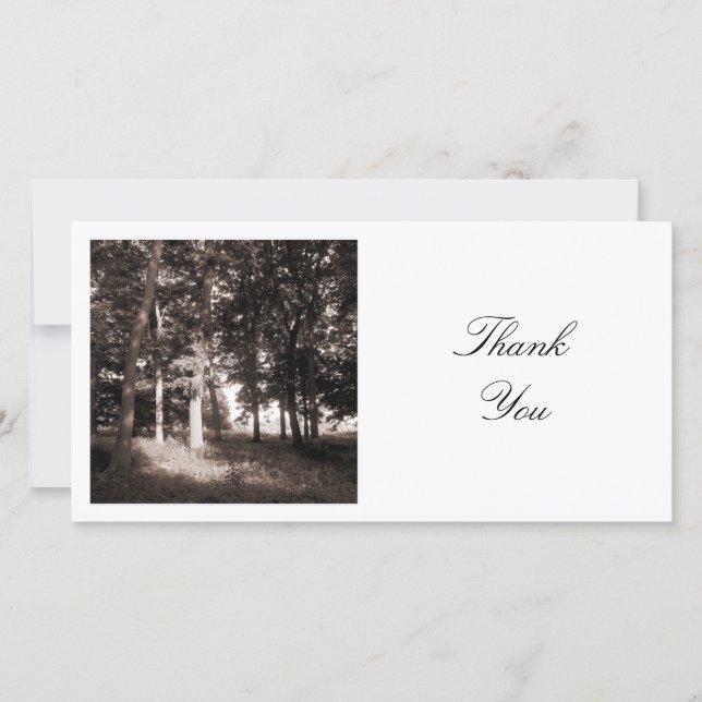 Carte De Remerciements Photo carré - Dans le parc (Devant)