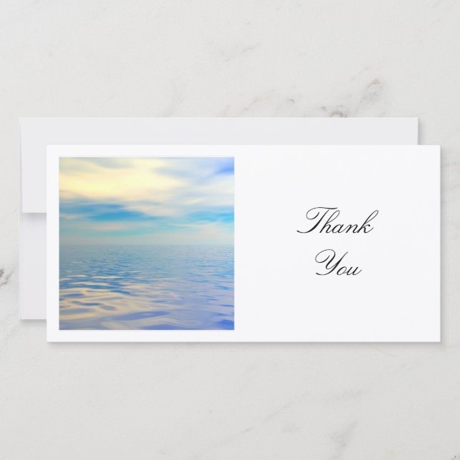 Carte De Remerciements Photo carré - Eau et ciel (Devant)