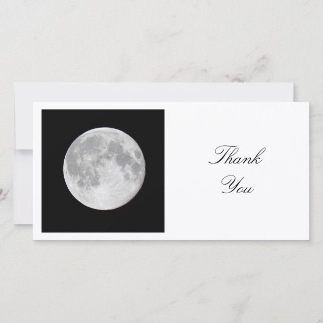 Carte De Remerciements Photo carré - Lune (Devant)