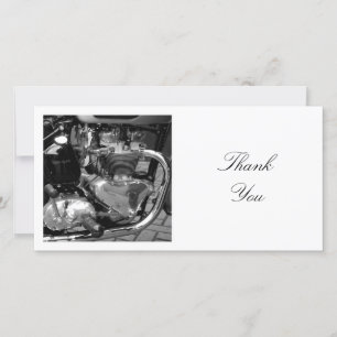 Carte De Remerciements Photo carré - Moteur Moto