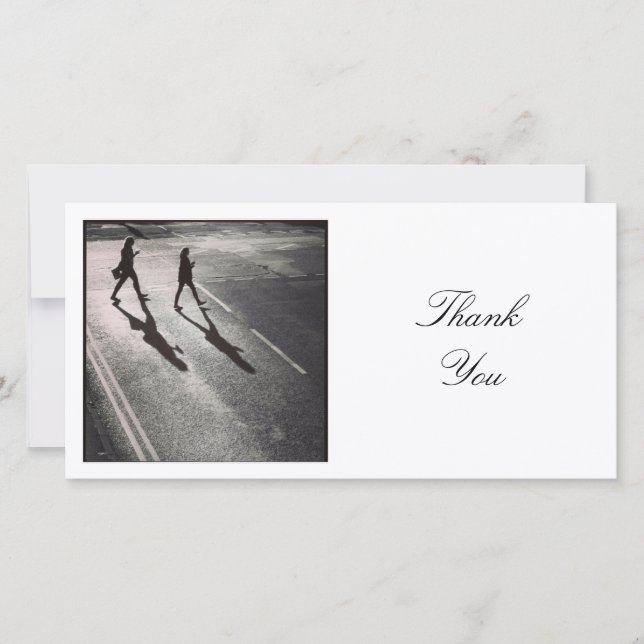 Carte De Remerciements Photo carré - Ombres (Devant)