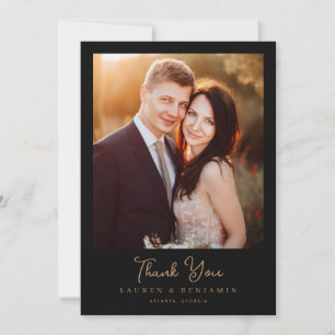 Carte De Remerciements Photo Chaleureuse Romantique