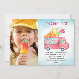 Carte De Remerciements Photo Crème de glace Anniversaire