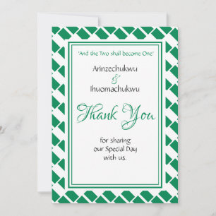 Carte De Remerciements Photo Customisée par le DRAPEAU NIGERIA