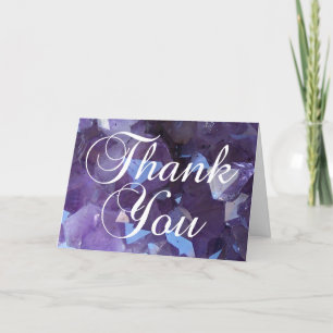 Carte De Remerciements Photo d'Améthyste à quartz violet brésilien
