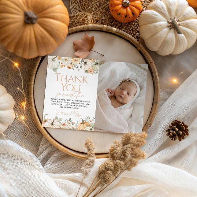 Carte de remerciements photo d'anniversaire citrou (Créateur téléchargé)