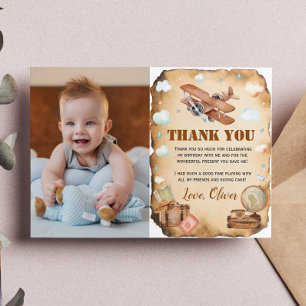 Carte de remerciements photo d'anniversaire de l'a