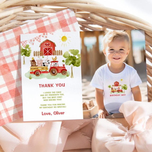 Carte de remerciements photo d'anniversaire des an (Créateur téléchargé)