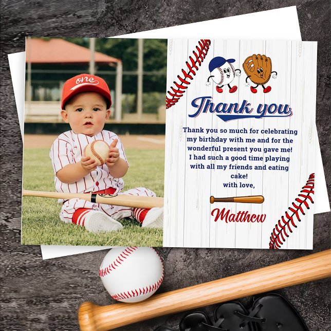 Carte de remerciements photo d'anniversaire du gar (Créateur téléchargé)