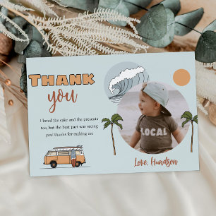 Carte de remerciements photo d'anniversaire du sur