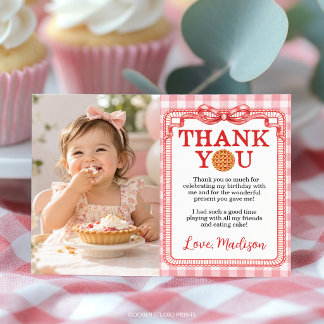 Carte De Remerciements Photo d'anniversaire Little Cutie Pie Coquette