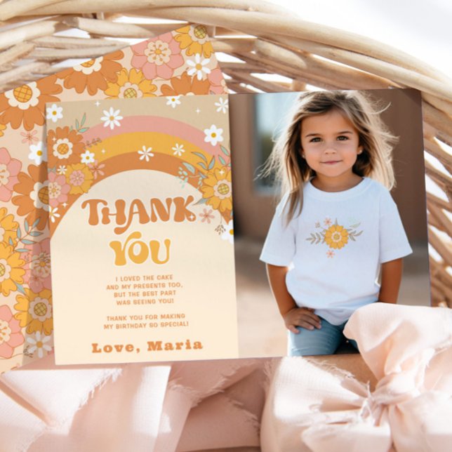 Carte de remerciements photo d'anniversaire super (Créateur téléchargé)