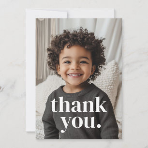 Carte De Remerciements Photo de 2e anniversaire - deux
