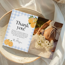 Photo de Baby Shower Citron Vichy Orange