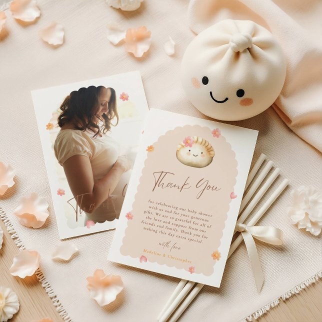 Carte de remerciements photo de Baby shower de dum (Créateur téléchargé)