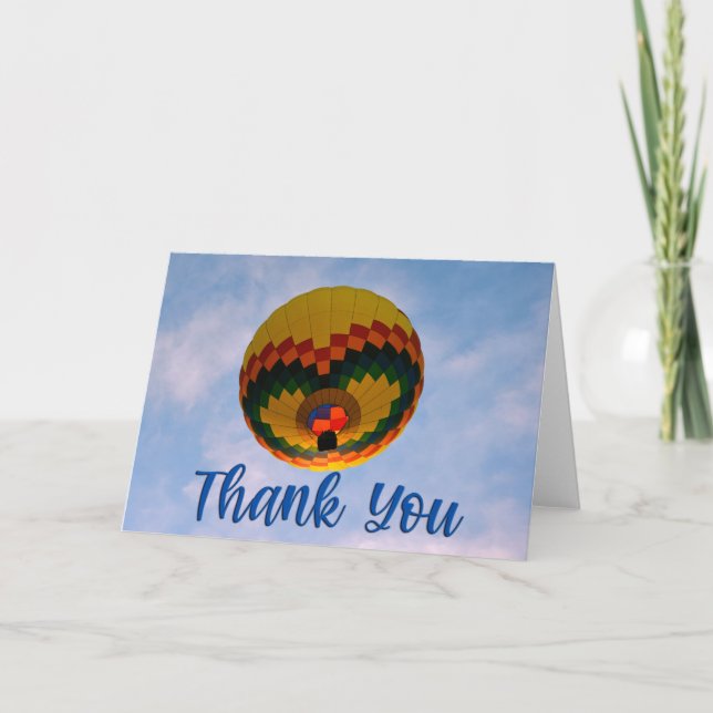 Carte de remerciements photo de ballon à air chaud (Devant)