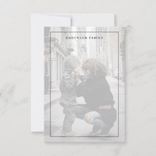 Carte De Remerciements Photo de famille