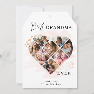 Carte De Remerciements Photo de famille Meilleure grand-mère Jamais forme