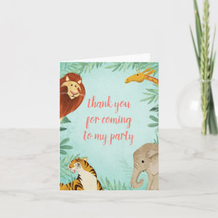 Carte De Remerciements Photo de fête d'anniversaire pour enfants de la ju