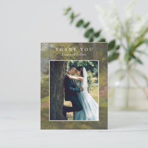 Carte De Remerciements Photo de forêt rustique élégant mariage