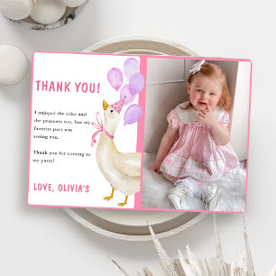 Carte de remerciements photo de la fête d'annivers