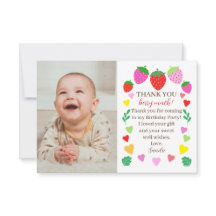Carte de remerciements photo de l'anniversaire de 