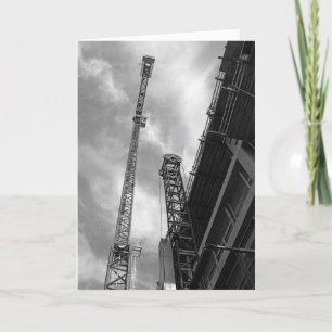 Carte De Remerciements Photo de l'équipement de construction de grues et 