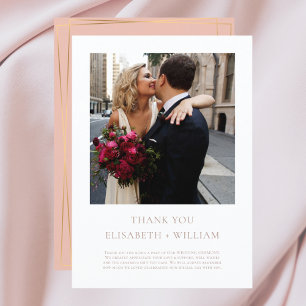 Carte De Remerciements Photo de mariage de destination à New York