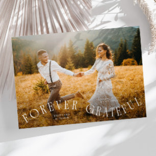 Carte De Remerciements Photo de mariage éternellement reconnaissant
