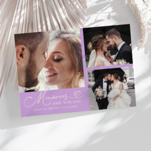 Carte De Remerciements Photo de mariage Wisteria Souvenirs Créés Avec Amo