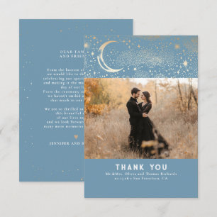 Carte De Remerciements Photo de remerciement Céleste et Mystique Nuit éto