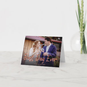 Carte De Remerciements Photo de remerciement de mariage Meilleur jour jam