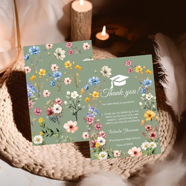 Carte de remerciements photo de remise de diplômes (Créateur téléchargé)