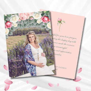Carte de remerciements photo du Baby shower de jar