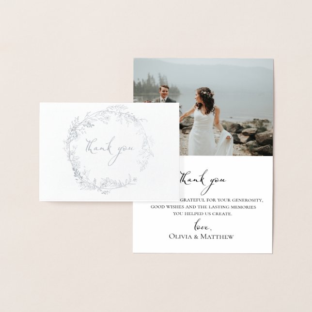 Carte de remerciements photo du Mariage de la cour (Affichage)
