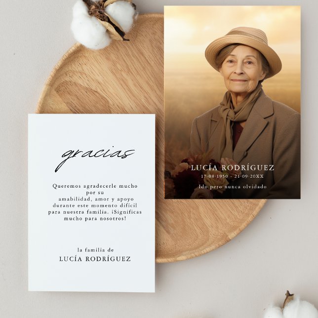 Carte De Remerciements Photo du mémorial funéraire espagnol de Gracias Mo (Créateur téléchargé)